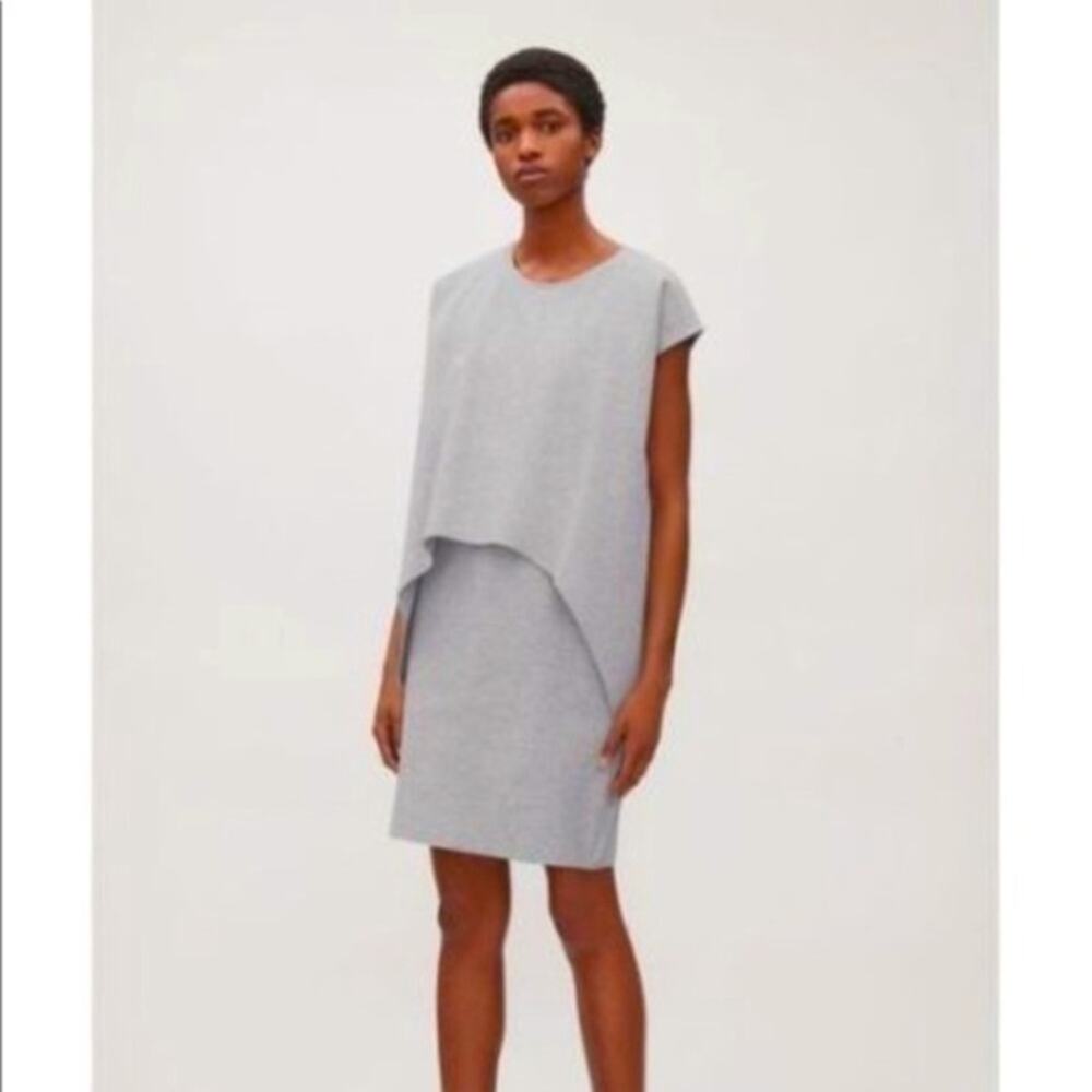 COS Gray layered sleeveless dress. Medium